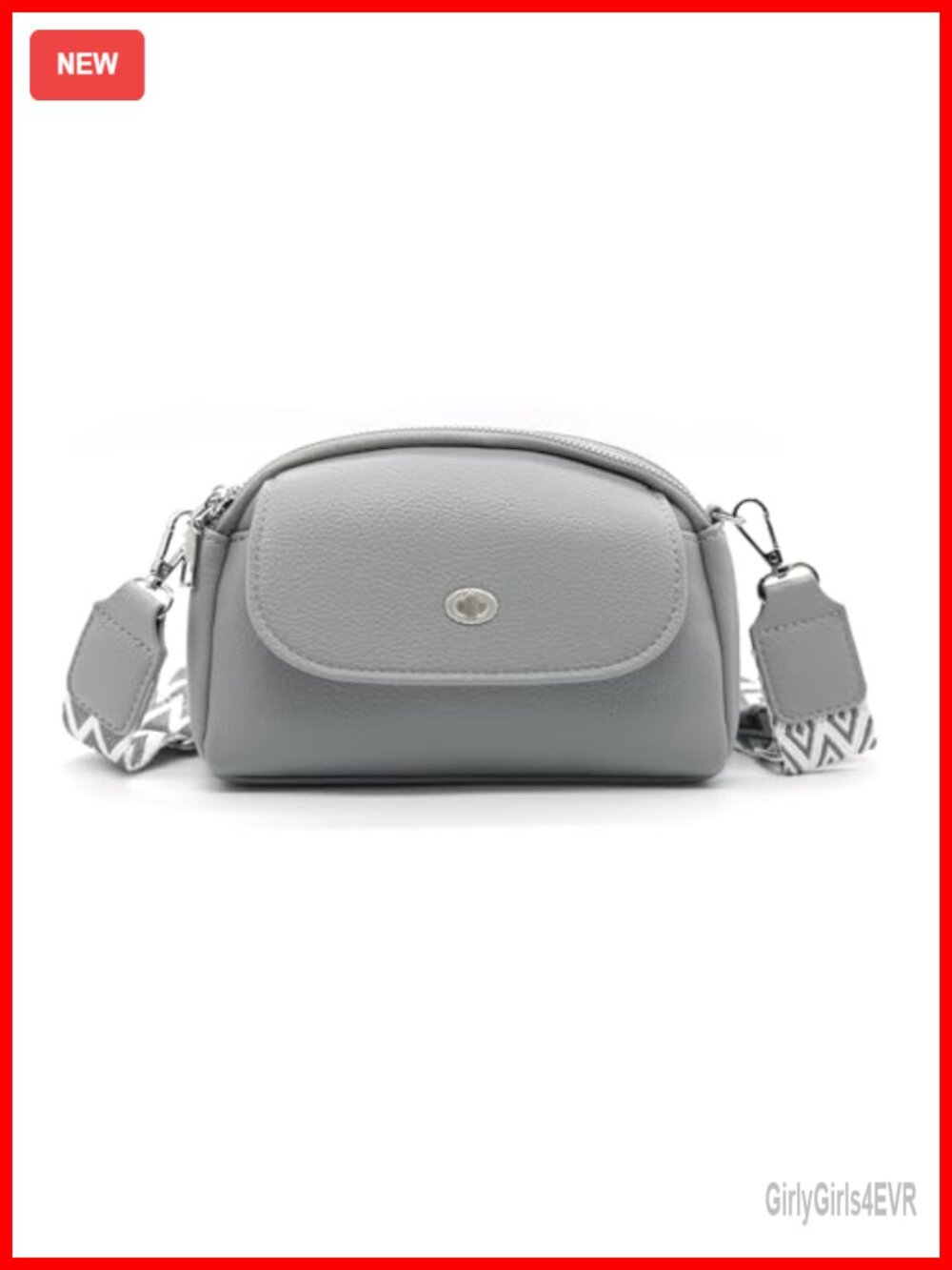 Vegan Leather Crossbody Bag Saddle Small Purse Detachable Strap